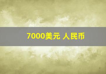 7000美元 人民币